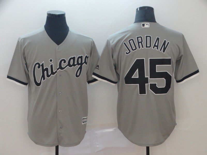 Men Chicago White Sox #45 Jordan Grey Game MLB Jersey->chicago white sox->MLB Jersey